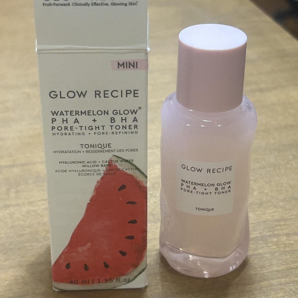 Glow Recipe Watermelon Glow PHA BHA Toner‎ Mini 1.35oz 40ml Face Women Hydrating